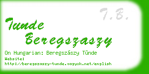 tunde beregszaszy business card