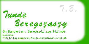 tunde beregszaszy business card